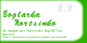 boglarka mortsinko business card